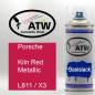Preview: Porsche, Kiln Red Metallic, L811 / X3: 400ml Sprühdose, von ATW Autoteile West.